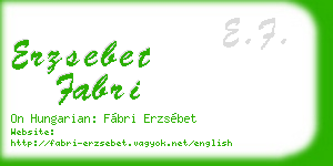 erzsebet fabri business card